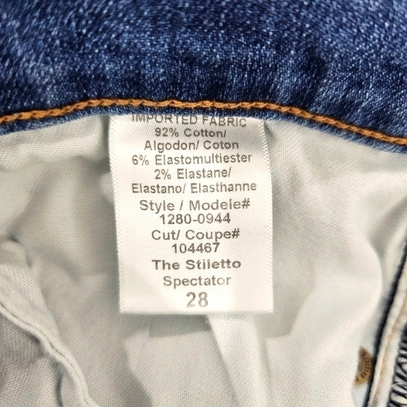 Current/Elliott  "The Stiletto" Light Wash Size 28  Cropped At Ankle - Picture 10 of 10